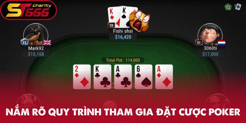 Poker Casino - Đánh Bạc Hấp Dẫn Săn Thưởng Cực Hấp Dẫn 3 Nắm rõ quy trình tham gia đặt cược Poker